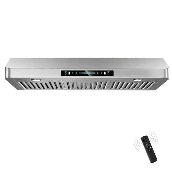 42 in. 900 CFM Ducted Under Cabint Range Hood in Stainless Steel with 3-Way Venting, Adjustable LED and Gesture Control