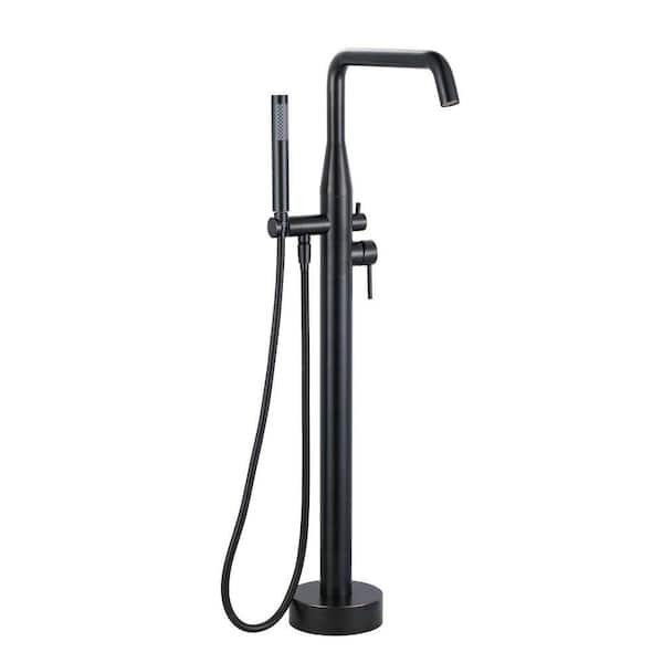 Delta Trinsic 1-Handle Floor-Mount Roman Tub Faucet Trim Kit with