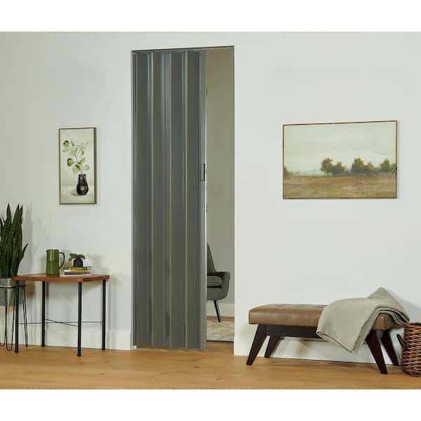 Spectrum Elite 36 in. W. x 96 in. City Grey Vinyl Accordion Door