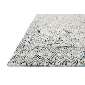 Ziva Bluestone 2 ft. 3 in. x 3 ft. 9 in. Contemporary 100% Wool Pile Area Rug