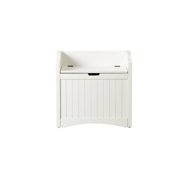 Home Decorators Collection Madison White Lift-Top Storage Bench