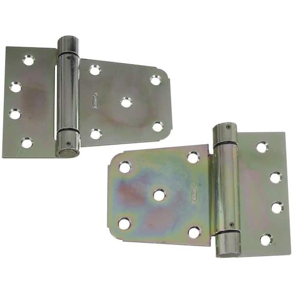 National Hardware 3-1/2 in. Zinc-Plated Heavy Duty Auto-Close Gate Hinge Set