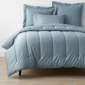 Company Cotton Wrinkle-Free Blue Shale Queen Sateen Comforter