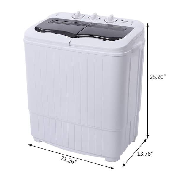 Costway 15 in. 1.4 cu. ft. High-Efficiency 120-Volt Smart Portable Top Load  Washing Machine with Steam in White EP24679 - The Home Depot