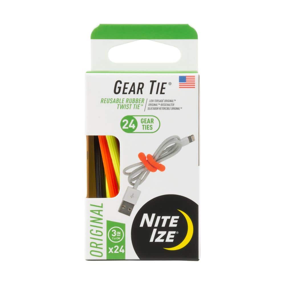 Nite Ize Gear Tie ProPack 3 in. - 24-Pack - Assorted GTPP3-A1-R8