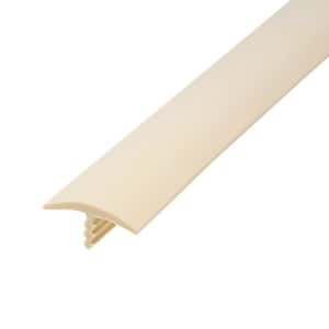 1 in. Almond Flexible Polyethylene Center Barb Hobbyist Pack Bumper Tee Moulding Edging 25 foot long Coil