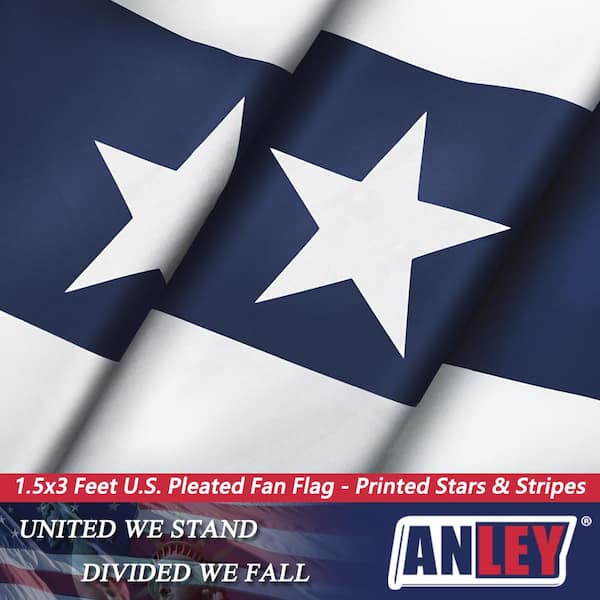ANLEY USA Pleated Fan Flag 1.5x3 Feet American US Bunting Flags Half Fan Banner ANLEY USA Pleated Fan Flag 1.5x3 Feet American US Bunting Flags Half Fan Banner