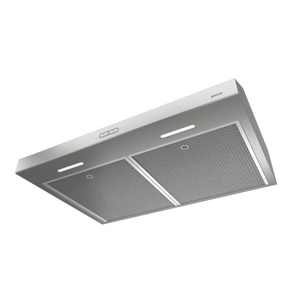 Summit H1624B 24 Inch Under Cabinet Range Hood with 2-Speed, Rocker Switch  Control, Switchable Light, Aluminum-Charcoal Filter, Convertible Vent  Options, More Sizes Available, and Made in the USA: Black Finish