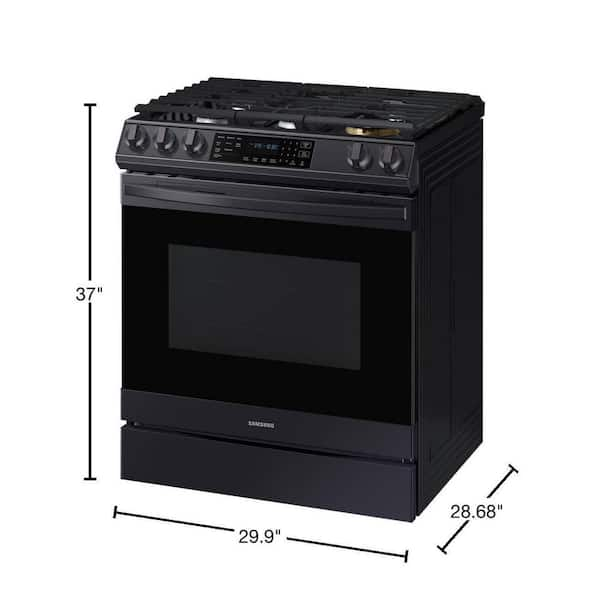 Samsung NX60A6711SG 30 Inch Black Stainless Steel Gas Freestanding Range