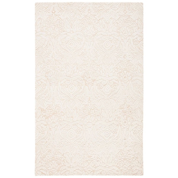 SAFAVIEH Metro Gold/Ivory 5 ft. x 8 ft. High-Low Floral Area Rug