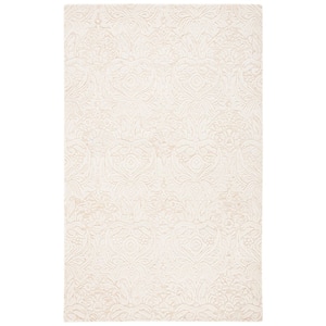 Metro Gold/Ivory 8 ft. x 10 ft. High-Low Floral Area Rug