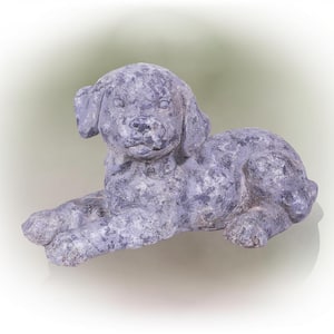 10 in. Tall Indoor/Outdoor Laying Puppy Garden Statue Decoration