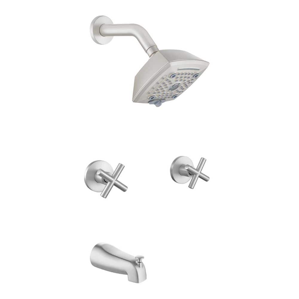Rainfull 2-Handle 6-Spray Shower Faucet 1.8 GPM Kit with Pressure Balance Valve in Brushed Nickel price history on PriceWatchPro