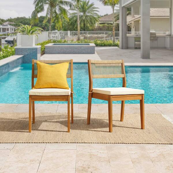 Alaterre Furniture Barton Weather-Resistant Wood Stackable Outdoor 