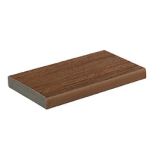 Vintage 1 in. x 6 in. x 1 ft. Mahogany Square Edge Advanced PVC Decking Board Sample