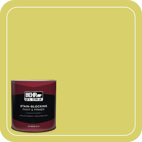 BEHR ULTRA 1 qt. #P340-4 Lime Tree Flat Exterior Paint & Primer