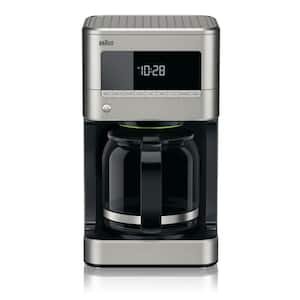 BrewSense 12-Cup Programmable Stainless Steel Drip Coffee Maker with Temperature Control