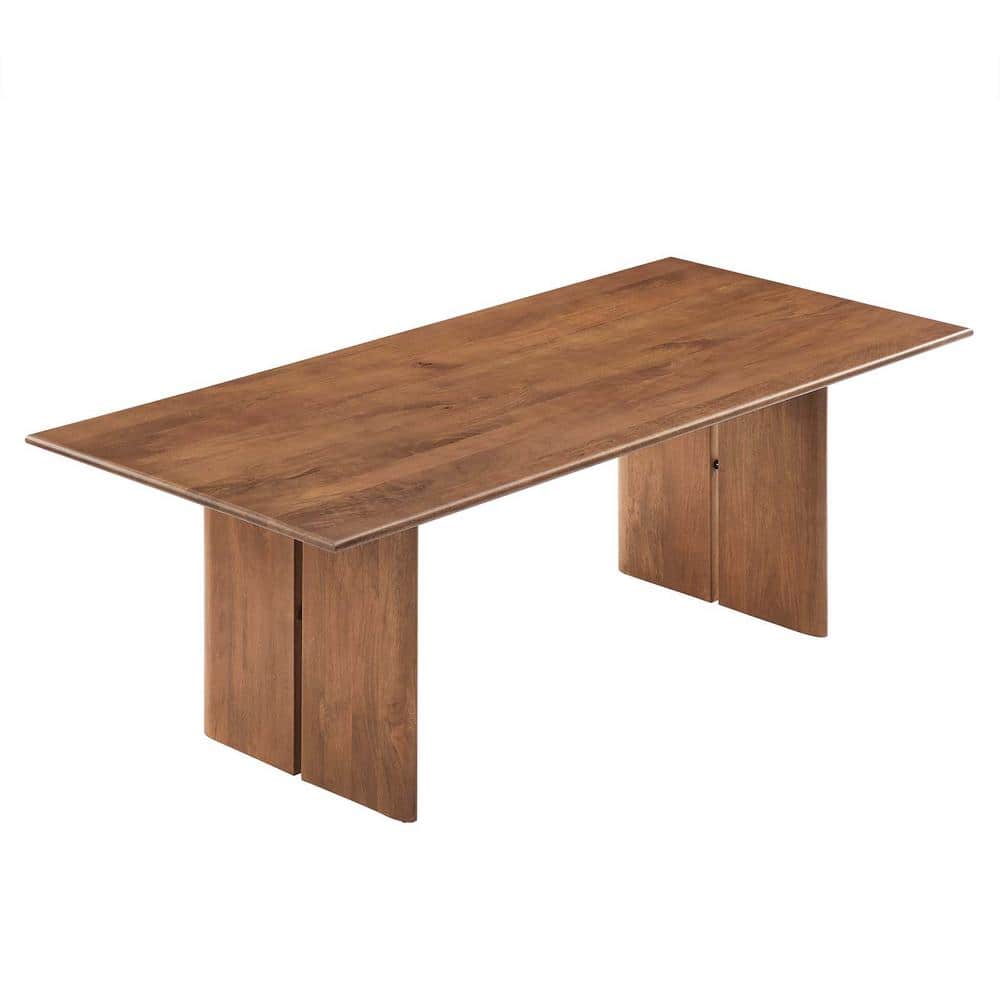 Amistad 86" Walnut Solid Wood Farmhouse Dining Table