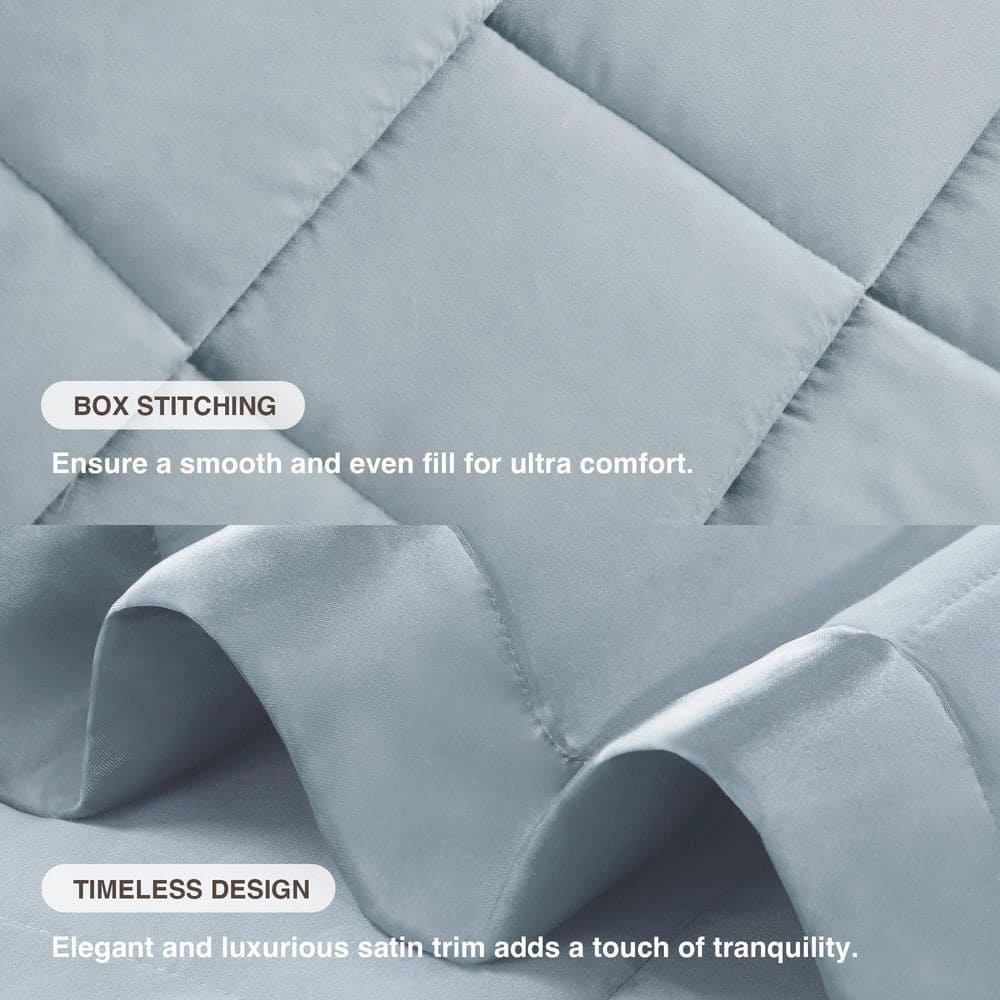 King Blue Satin Trim Down Alternative Blanket