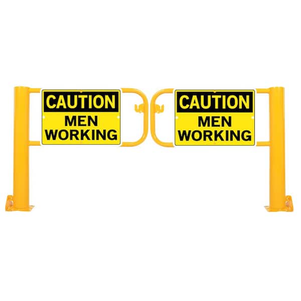 Vestil Signs No Admittance for 137 in. Door Yellow Steel Swivel Dock Gate