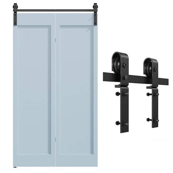 Dropship Bi-Folding Sliding Barn Door Hardware Track Kit, Black Roller Kit  For Doors, J Shape(No Door) (4 Doors-5 FT-J Shape) to Sell Online at a  Lower Price