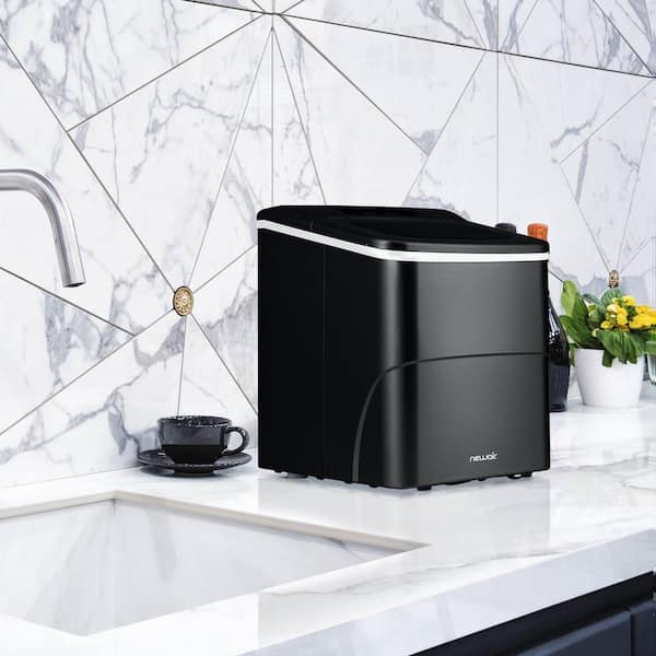 NewAir NIM026MS00 26 lbs. Countertop Ice Maker, Portable and Lightweight,  Intuitive Control, Large or Small Ice Size