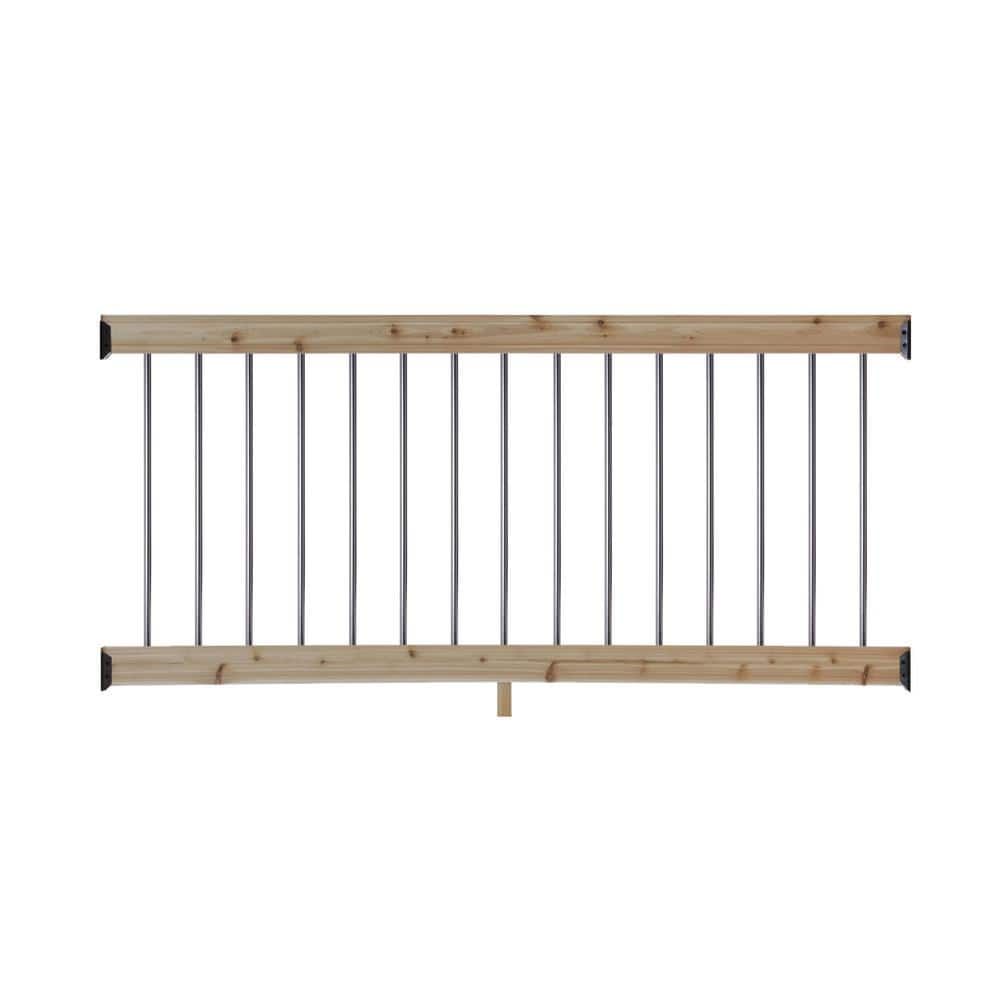 ProWood 6 Ft. Cedar Rail Kit With Aluminum Round Balusters 447170 - The ...