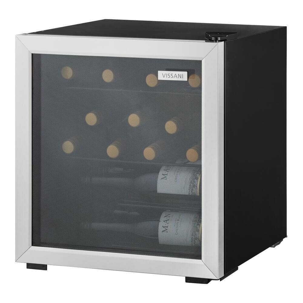 Vissani 18 in. Single Zone Beverage and Wine Cooler in Stainless Steel ...