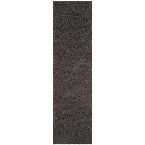 SAFAVIEH Modera Dark Gray 2 ft. x 8 ft. Solid Runner Rug