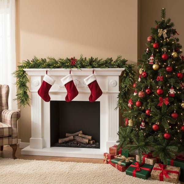3.98 in. Christmas 9 ft. Green Color Family Artificial Cypress