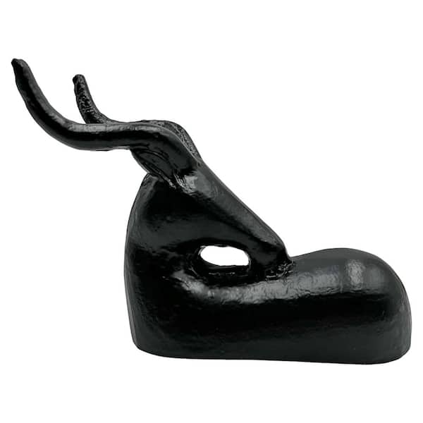 castellousa Black 9 in. x 7 in. x 4 in. Metal Goat Sculpture