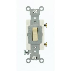 3 Amp Industrial Grade Heavy Duty Single-Pole Toggle Switch, Ivory