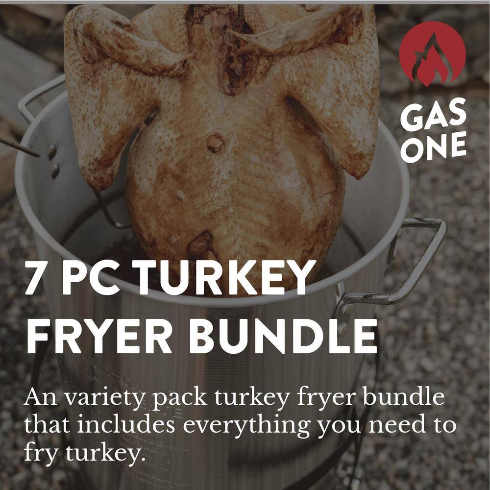 30 Quart Silver Aluminum Turkey Fryer with Cast Iron Burner