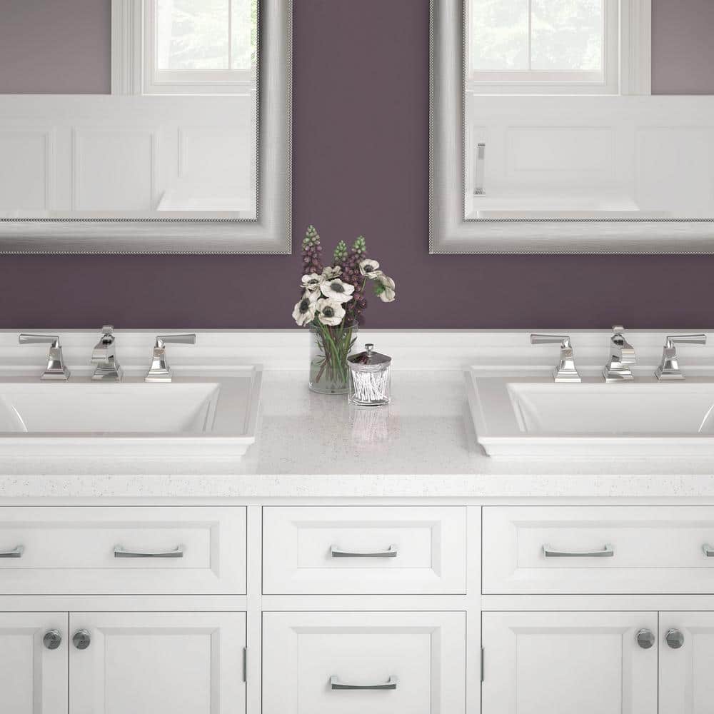 Town Square White Ceramic Rectangular Drop-In Bathroom Sink