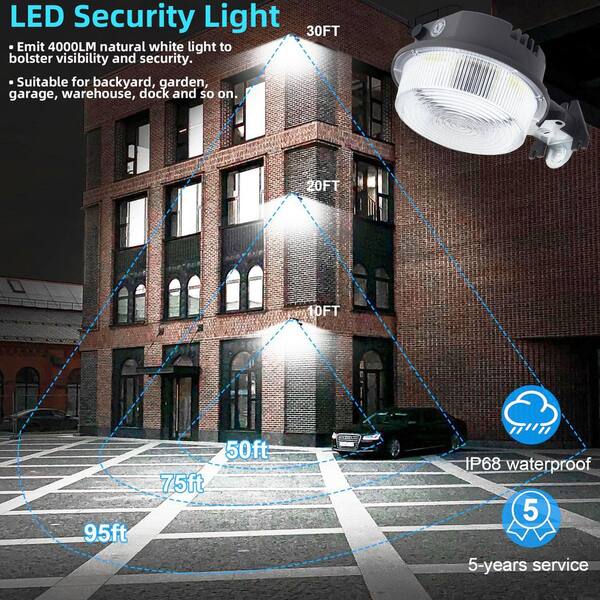 KOAOEIRS 150-Watt Equivalent Integrated LED Bronze Dusk to Dawn
