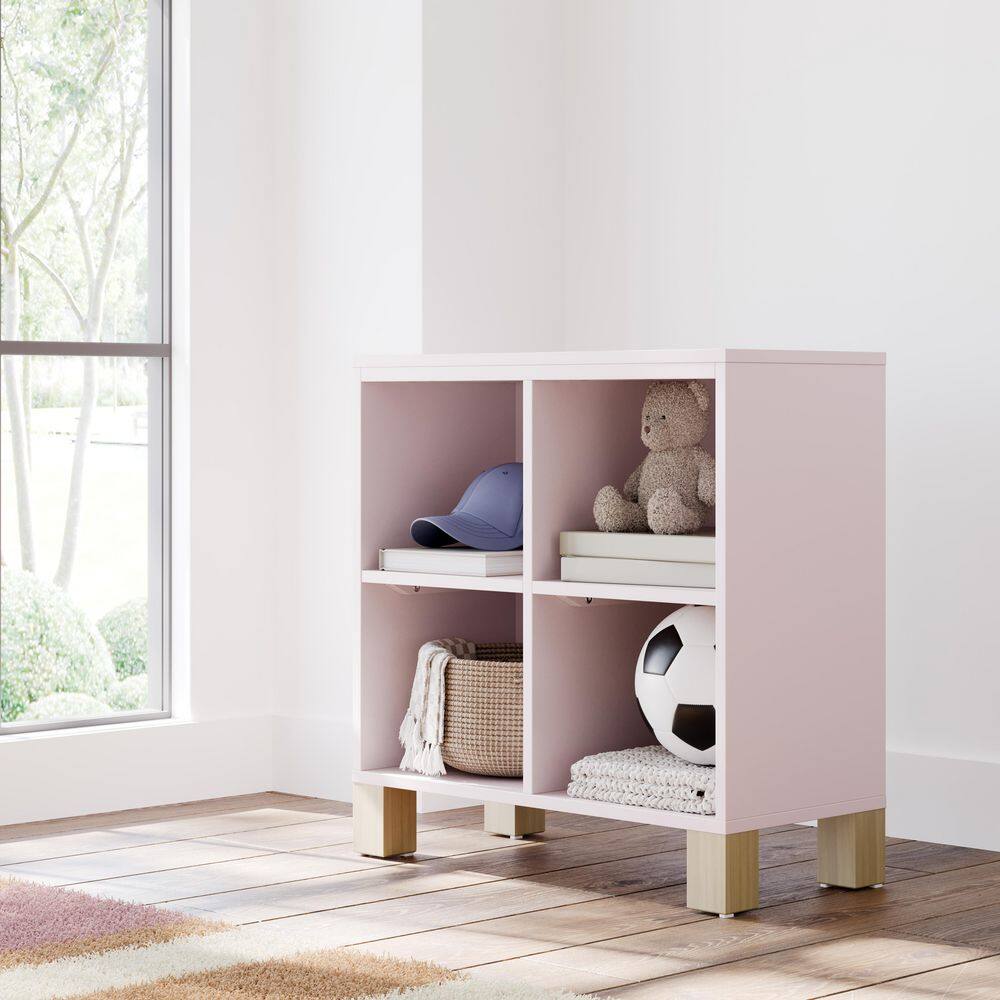 California Blush with Driftwood Cube Organizer Bookcase 27.24" W