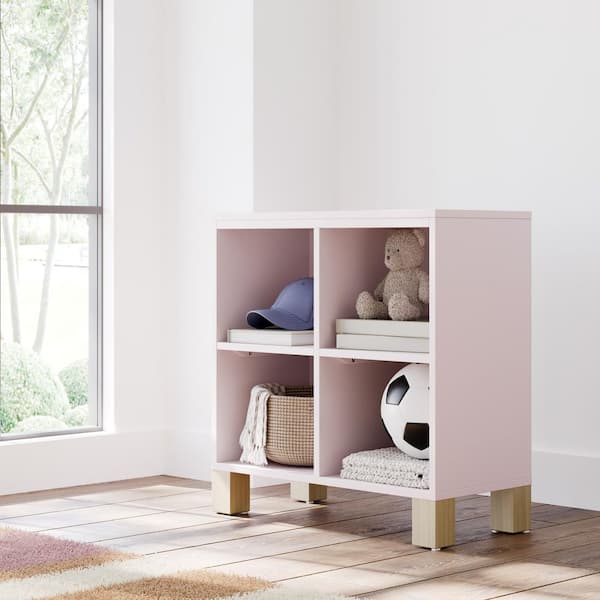 California Blush with Driftwood Cube Organizer Bookcase 27.24" W