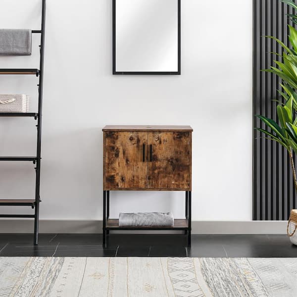 24 in. W x 20 in. D x 31.5 in. H Bath Vanity Cabinet without Top in Dark Brown