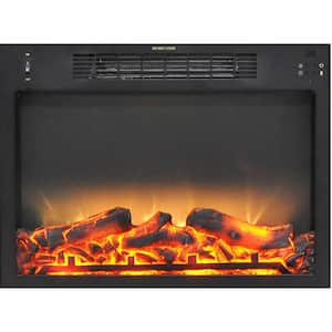 23 in. x 17.1 in. x 5 in. Electric Fireplace Insert with Enhanced Faux Charred Log Display