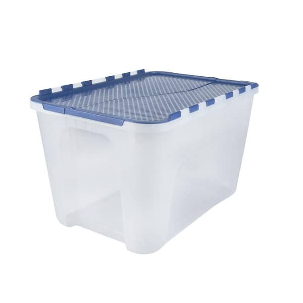 IRIS Medium 4.25-Gallons (17-Quart) Clear Tote with Standard Snap Lid in  the Plastic Storage Containers department at