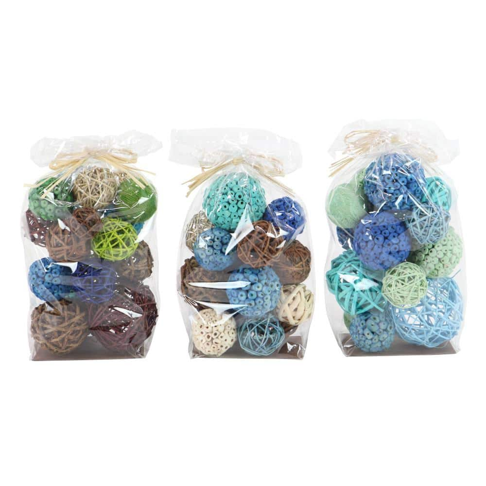 Monroe Lane Coastal Dried Plant Orbs & Vase Filler - Set of 2