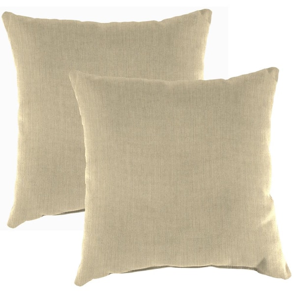 Outdoor Throw Pillow 16 in. x 16 in. Inserts Set of 4 Water