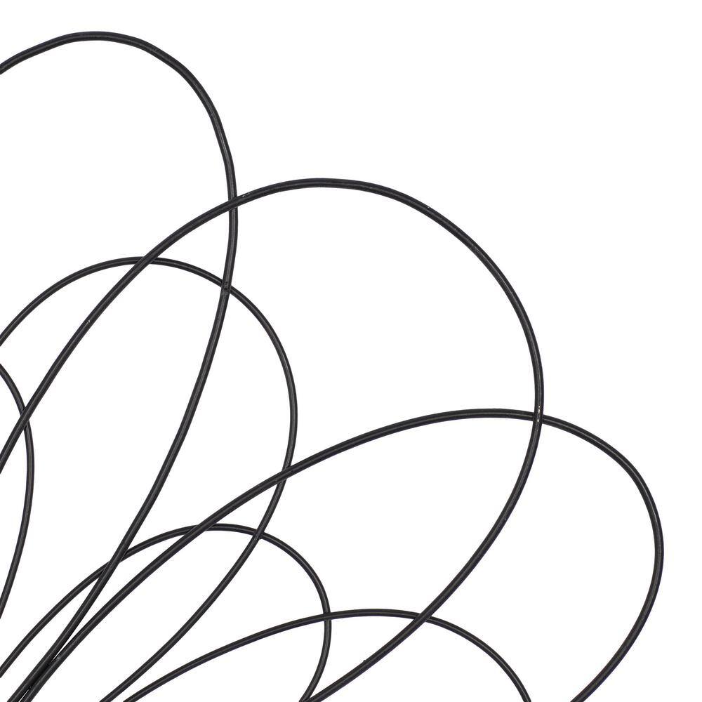 Black 3D Wire Floral Wall Sculpture with Crystal Embellishments