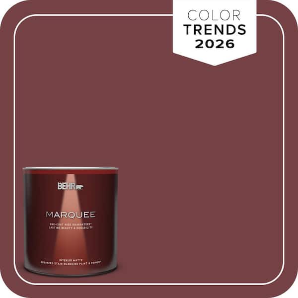 BEHR MARQUEE 1 qt. #MQ1-15 Rumors One-Coat Hide Matte Interior Paint & Primer