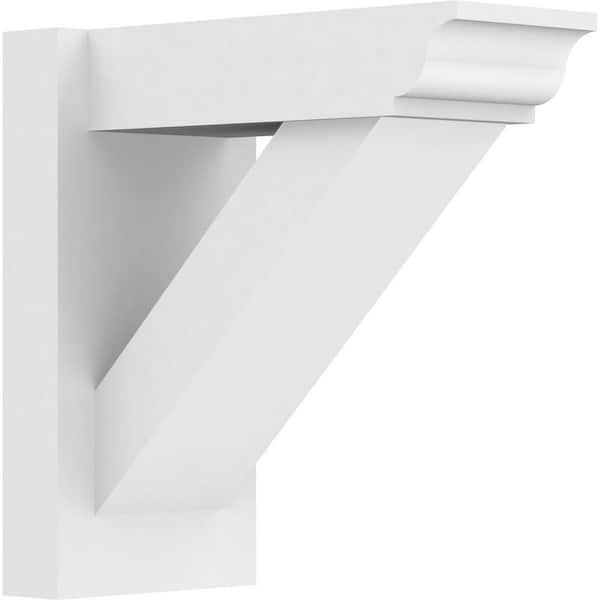 Ekena Millwork Traditional 7 in. W x 14 in. H x 14 in. D Signature Urethane Polyurethane Outlooker with Traditional Ends