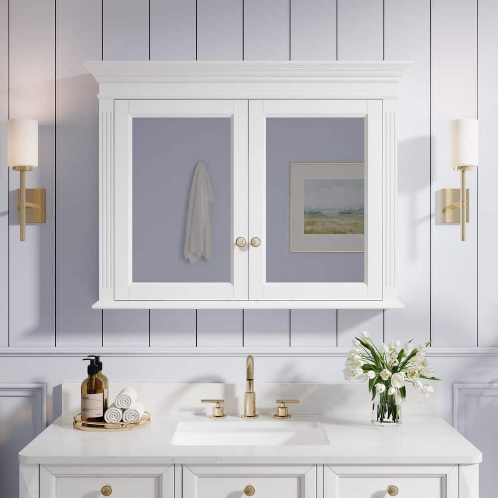 ANGELES HOME 40 in. W x 30 in. H Rectangular Handmade Solid Wood ...