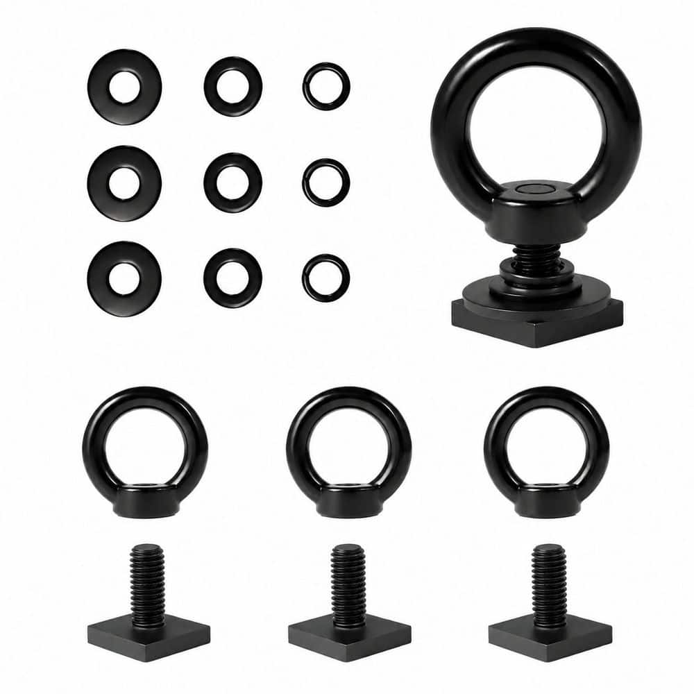 4-Piece Stainless Steel T-Slot Bolt Tie Down Anchor Kit for Roof Rack with Eye Bolts and Washers, Black price history on PriceWatchPro