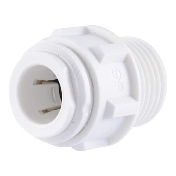 John Guest 1/2 in. O.D. Push-to-Connect x 1/2 in. MIP NPTF Polypropylene Adapter Fitting