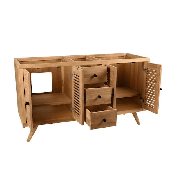 Avanity Harper 60-in Natural Teak Bathroom Vanity Cabinet Avanity Harper 60-in Natural Teak Bathroom Vanity Cabinet