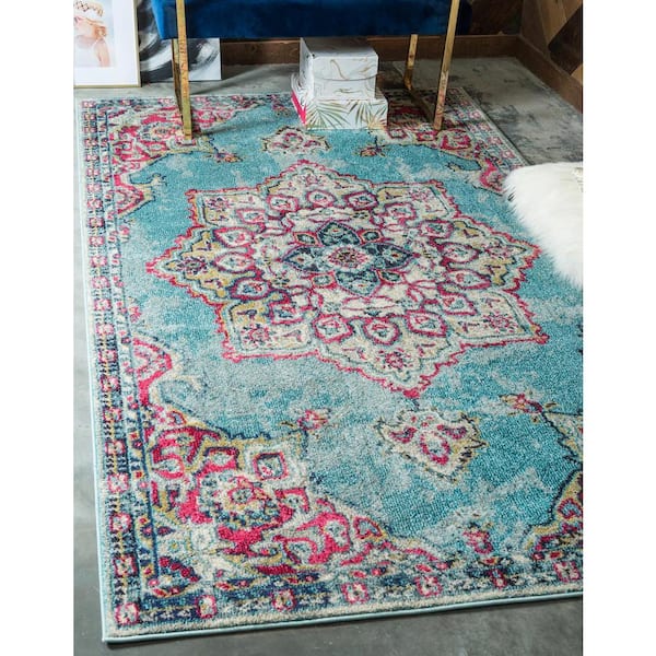 Medici Valencia Light Blue 7' 0 x 10' 0 Area Rug